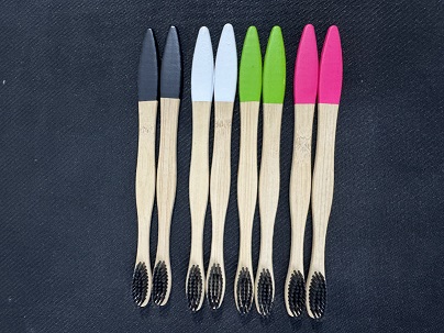 S-Curve Bottom Paint Bamboo Toothbrush