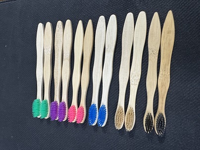 S-Curve Handle Kids Bamboo Toothbrush